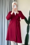 Kuşaklı Bordo Kimono MA139